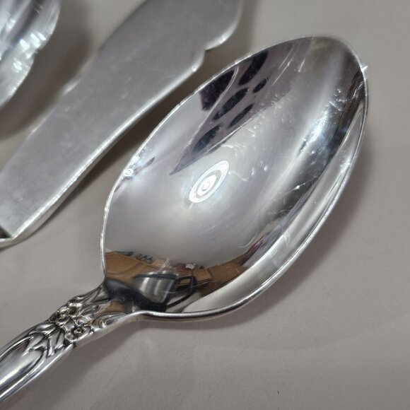 3pc Oneida SILVER ARTISTRY Serving Set teaspoon & sugar spoon butter knife 1965 - Picture 7 of 14